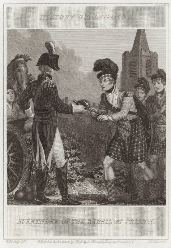 Overgave van de rebellen in Preston door William Marshall Craig