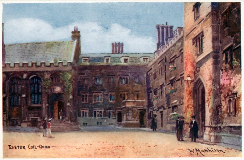 Exeter College, Quad door William Matthison