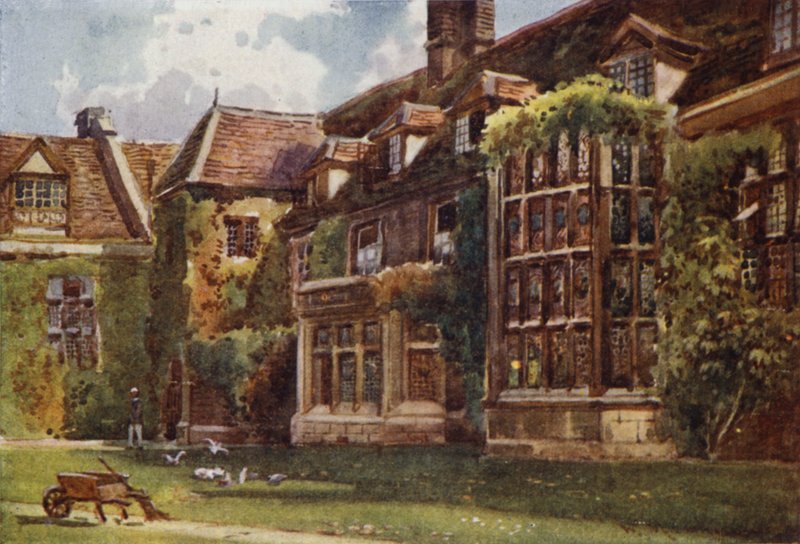 De Oude Hof in Emmanuel College door William Matthison