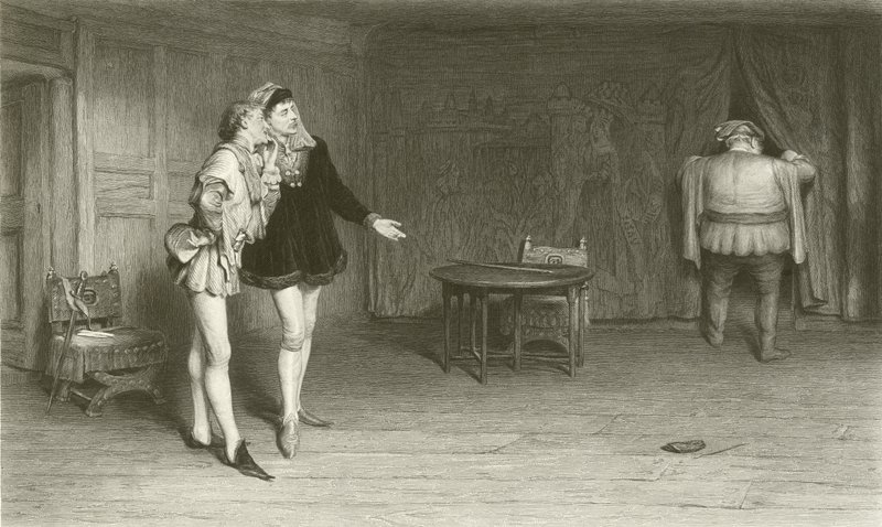 Prins Hendrik Poins en Falstaff door William Quiller Orchardson