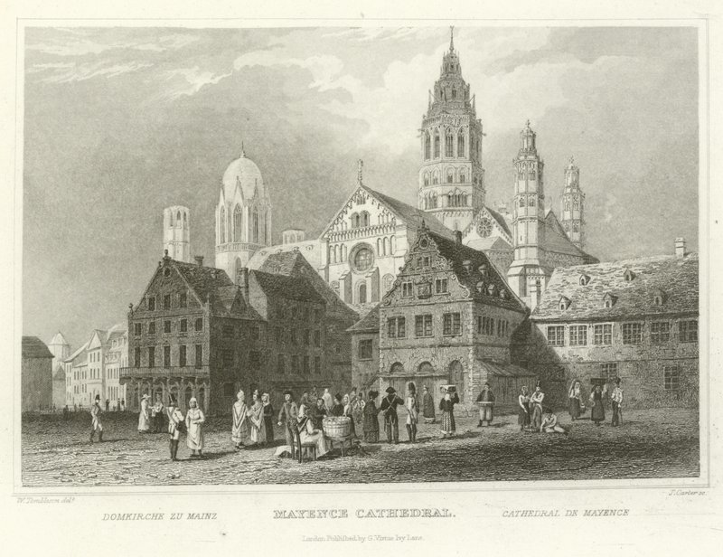 Kathedraal van Mainz door William Tombleson