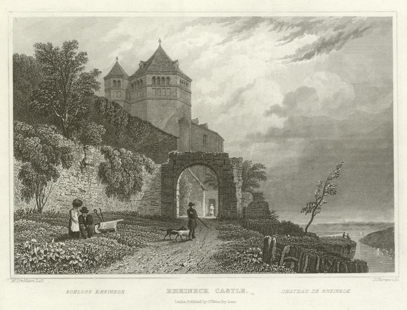 Kasteel Rheineck door William Tombleson