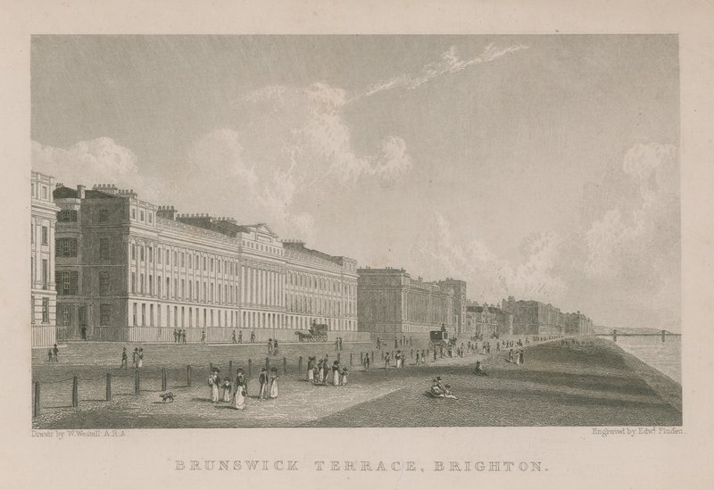 Algemeen uitzicht op Brunswick Terrace in Brighton door William Westall