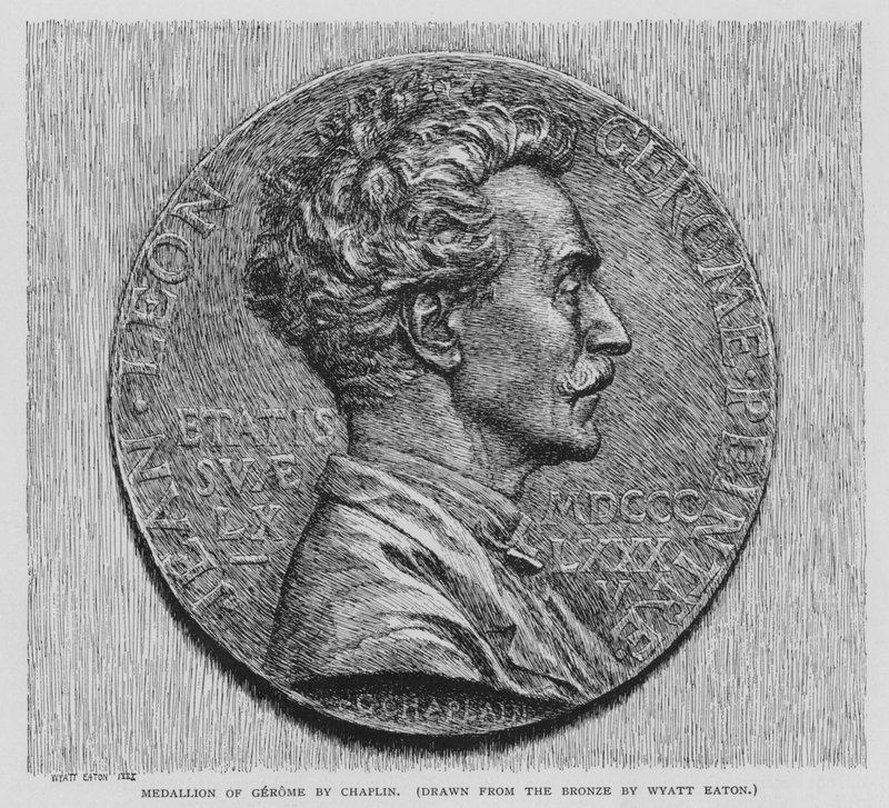 Medaille van Gerome door Chaplin (litho) door Wyatt Eaton
