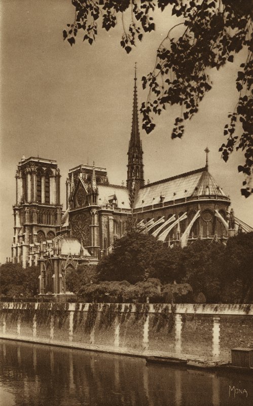 Parijs: Kathedraal Notre-Dame door . .