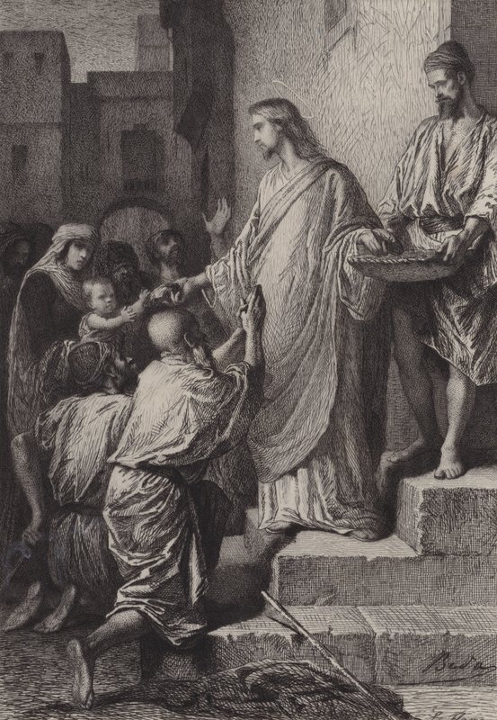 Aalmoezen door after Albert Robida