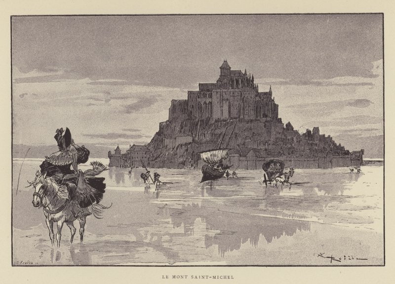 De Mont Saint-Michel door after Albert Robida