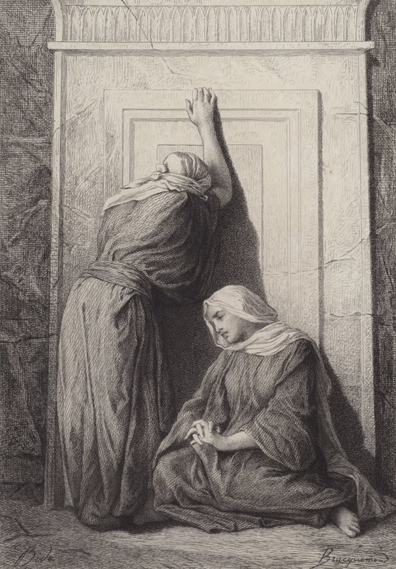 Maria Magdalena en de andere Maria door after Albert Robida