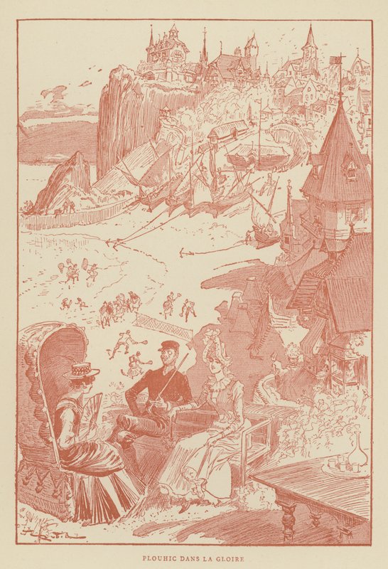 Plouhic in de glorie door after Albert Robida