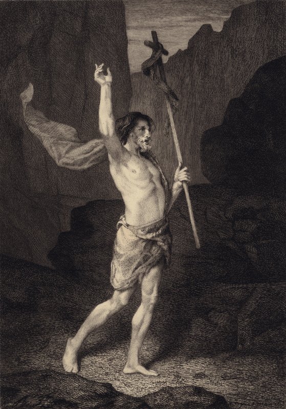 Sint Jan in de woestijn door after Albert Robida