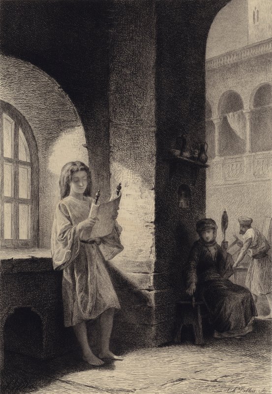 Het kind Jezus door after Albert Robida