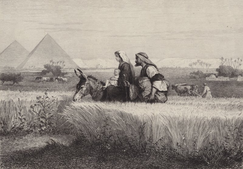 De vlucht naar Egypte door after Albert Robida
