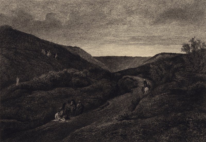 De barmhartige Samaritaan door after Albert Robida