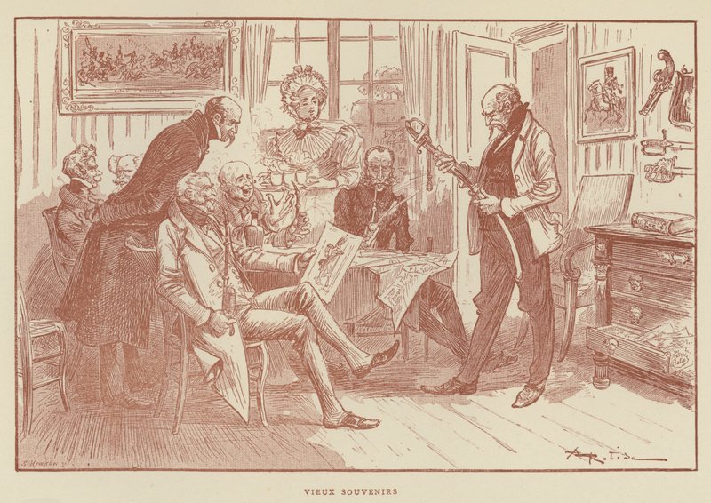 Oude herinneringen door after Albert Robida