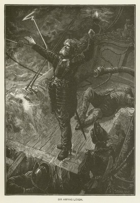 Sir Amyas Leigh door after Charles J. Staniland