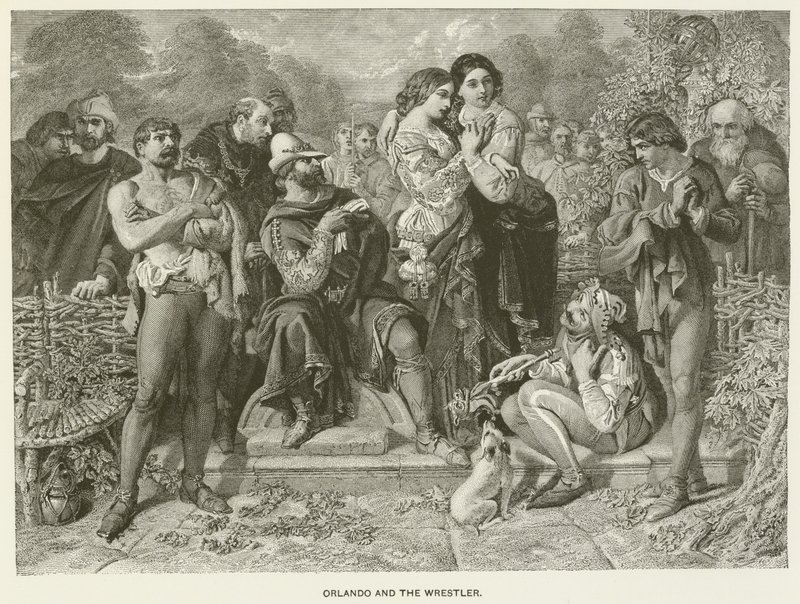 Orlando en de worstelaar door after Daniel Maclise
