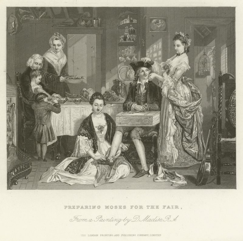 Mozes voorbereiden voor de kermis door after Daniel Maclise