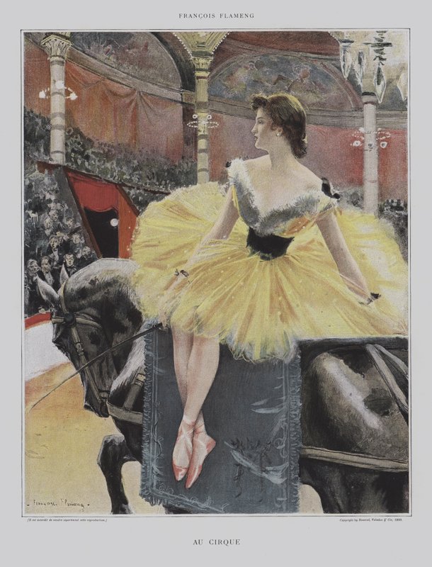 In het circus door after Francois Flameng