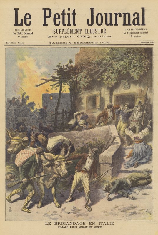 Banditisme in Italië door after Frederic Theodore Lix