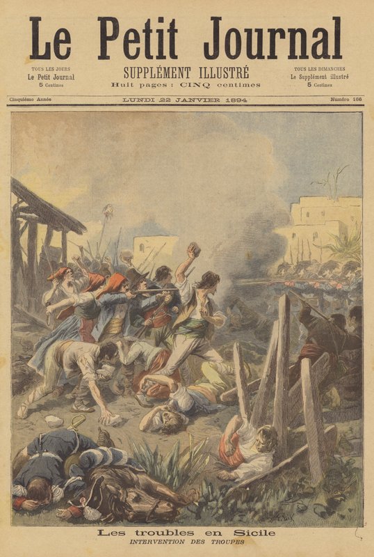 Onrust in Sicilië door after Frederic Theodore Lix