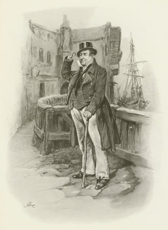 Kapitein Cuttle door after Frederick Barnard