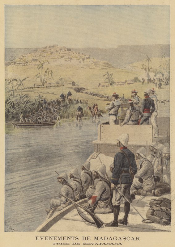 Gebeurtenissen in Madagaskar door after Henri Meyer