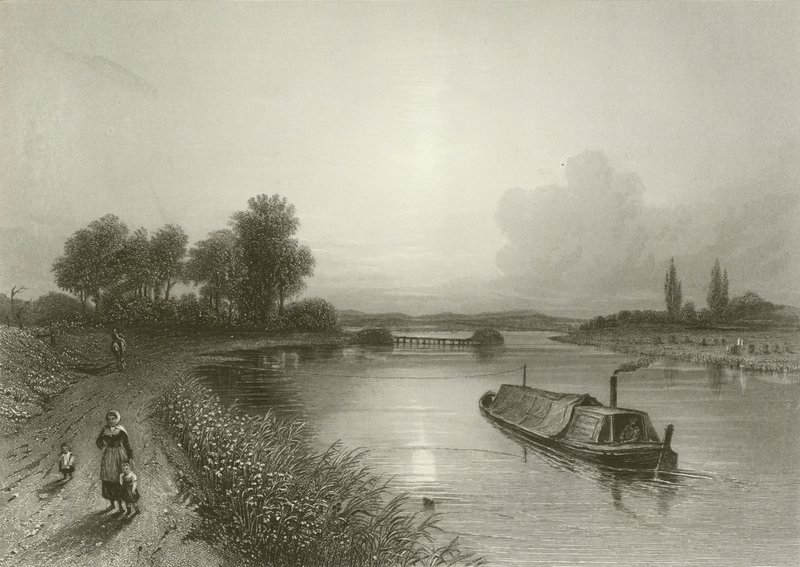 Rivier Trent, nabij Wighnor door Henry after Warren