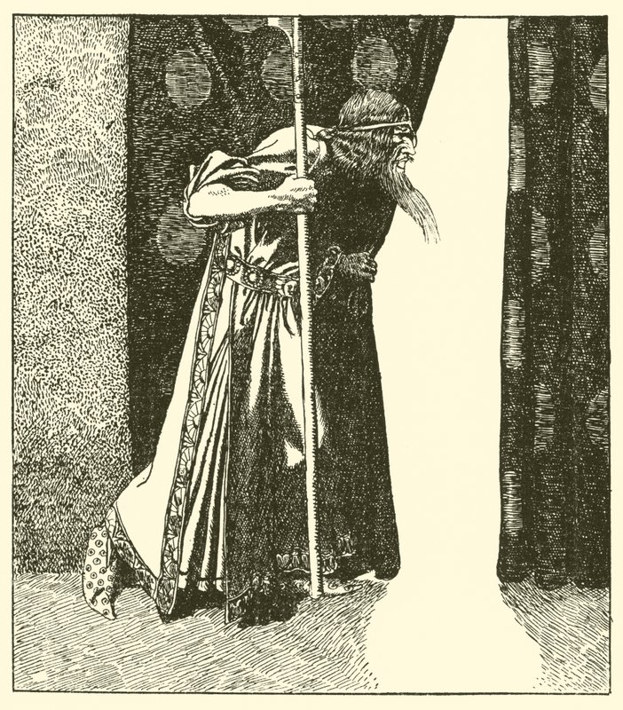 Koning Mark broedt onheil door after Howard Pyle