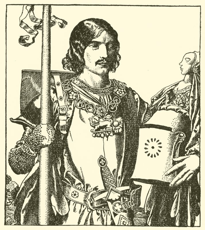 Sir Launcelot van het Meer door after Howard Pyle