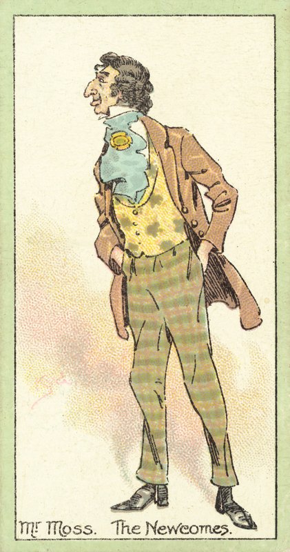 Mr Moss, The Newcomes (chromolitho) door after Joseph Clayton Clarke