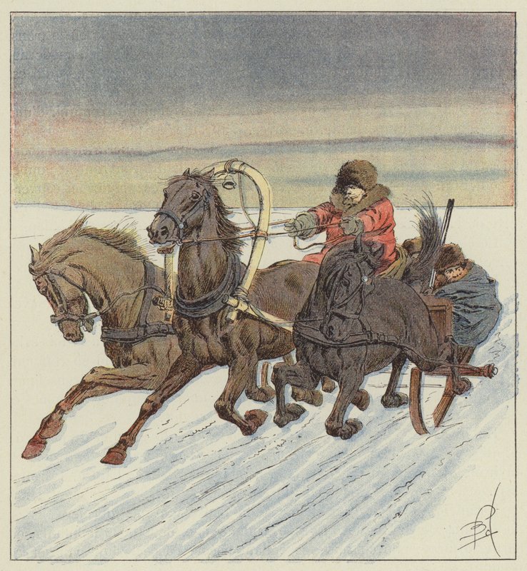 Met een trojka op het Baikalmeer door after Louis Charles Bombled