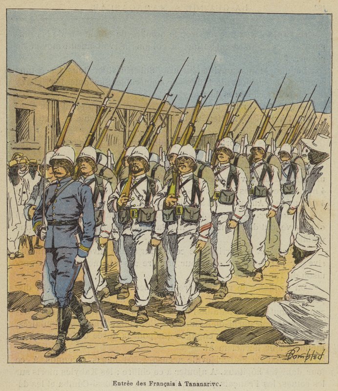 Ingang van de Fransen in Tananarive door after Louis Charles Bombled