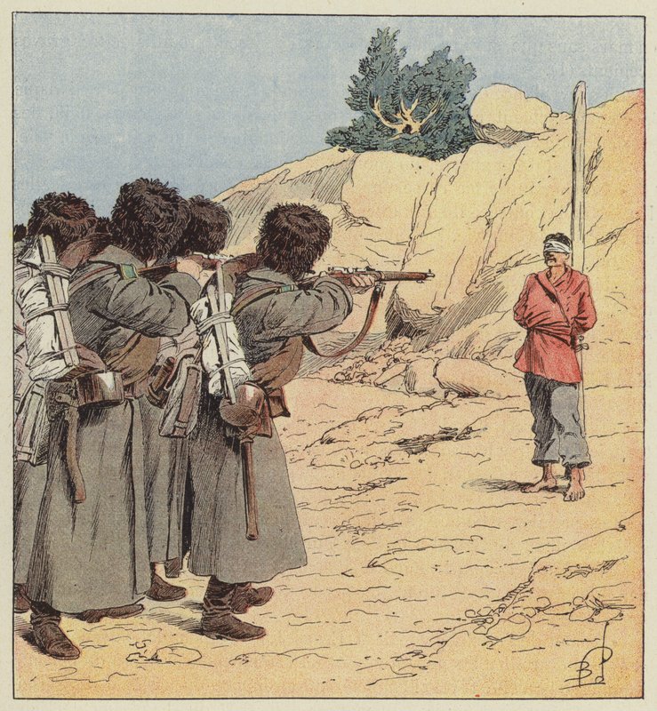 Executie van een Japanse spion door after Louis Charles Bombled