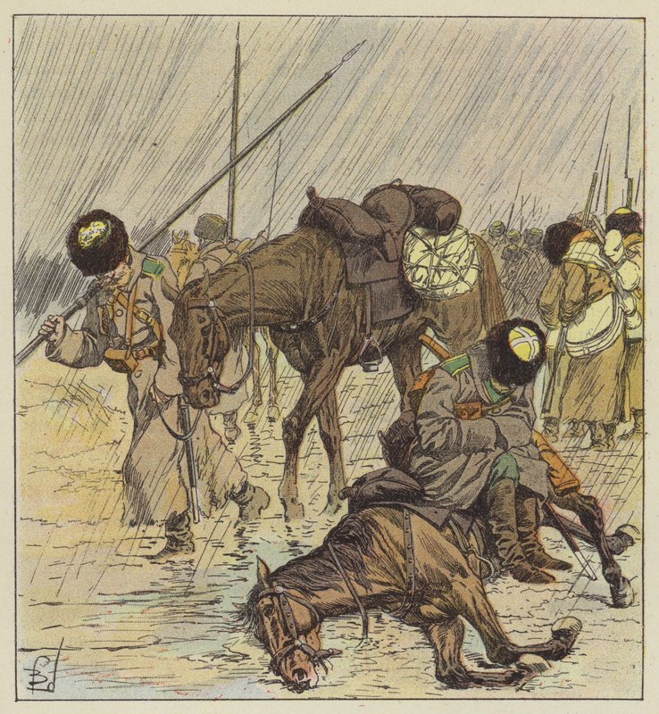De regen door after Louis Charles Bombled