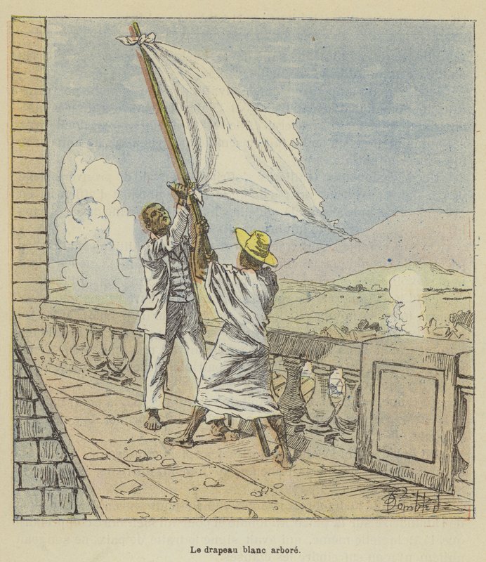 De witte vlag gehesen door after Louis Charles Bombled