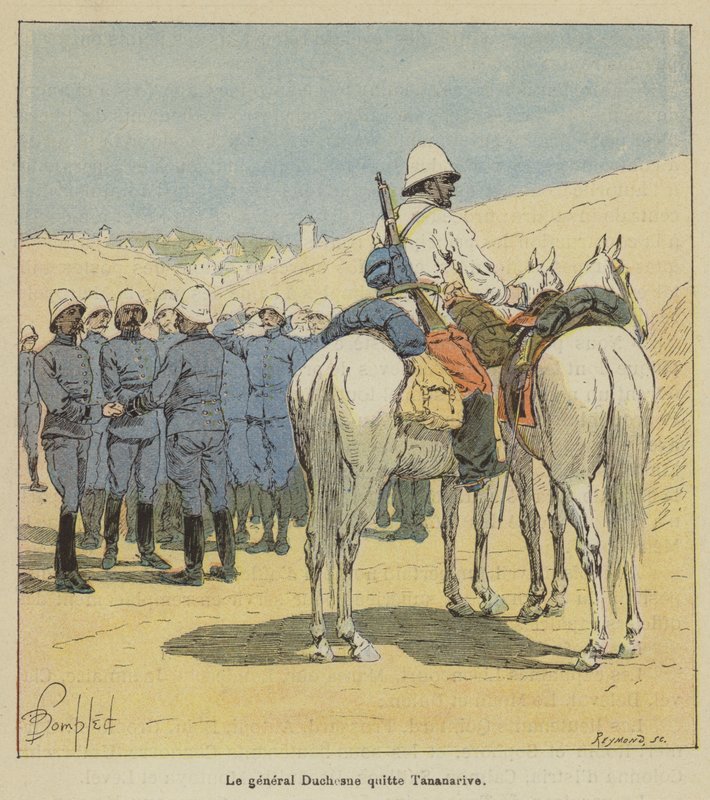 Generaal Duchesne verlaat Tananarive door after Louis Charles Bombled
