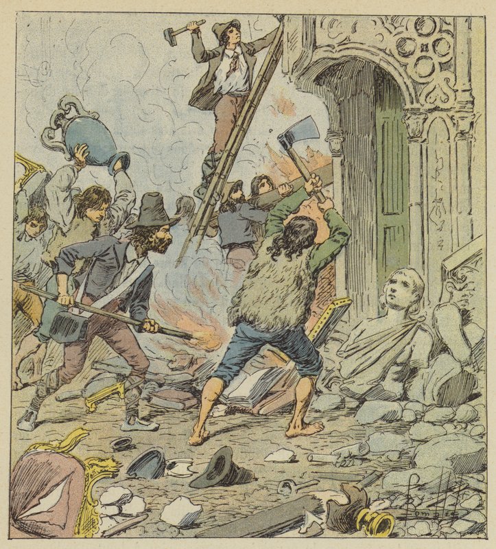 Plundering van Rome door after Louis Charles Bombled