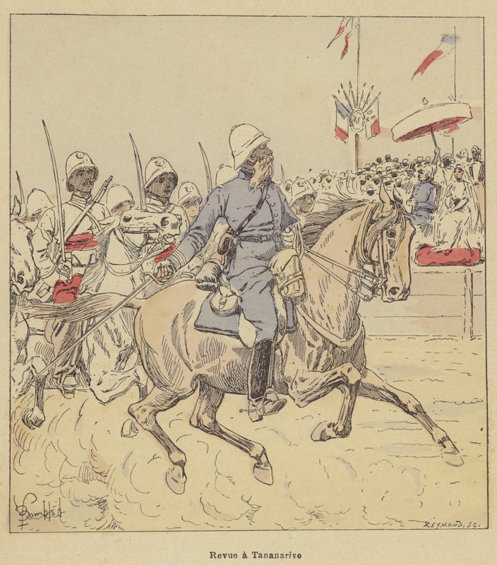 Parade in Tananarive door after Louis Charles Bombled