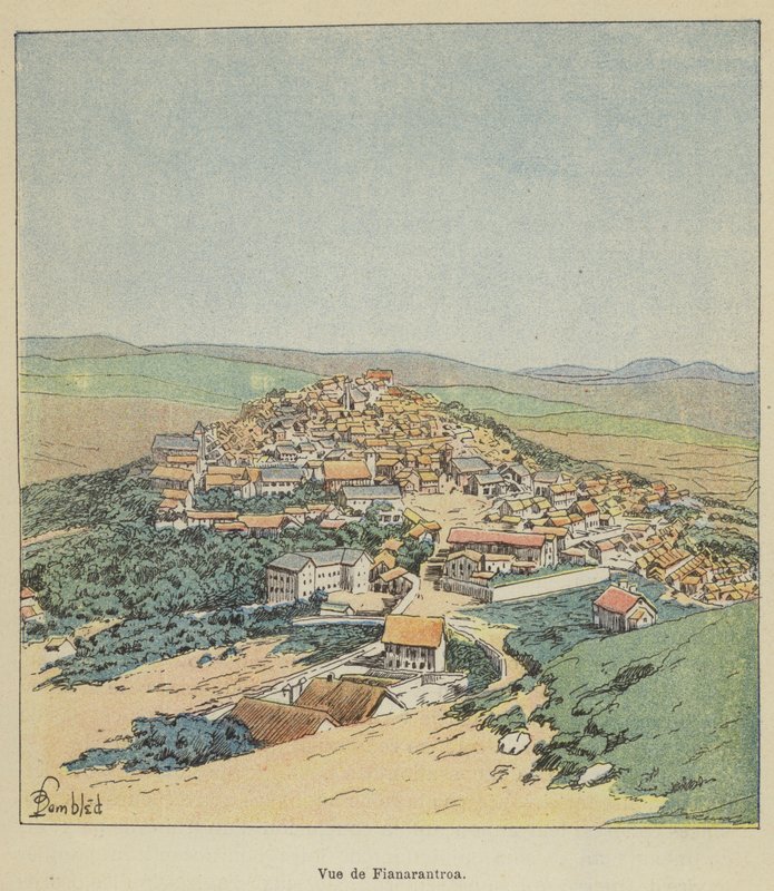 Uitzicht op Fianarantsoa door after Louis Charles Bombled