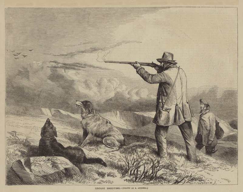 Korhoenschieten door after Richard Ansdell