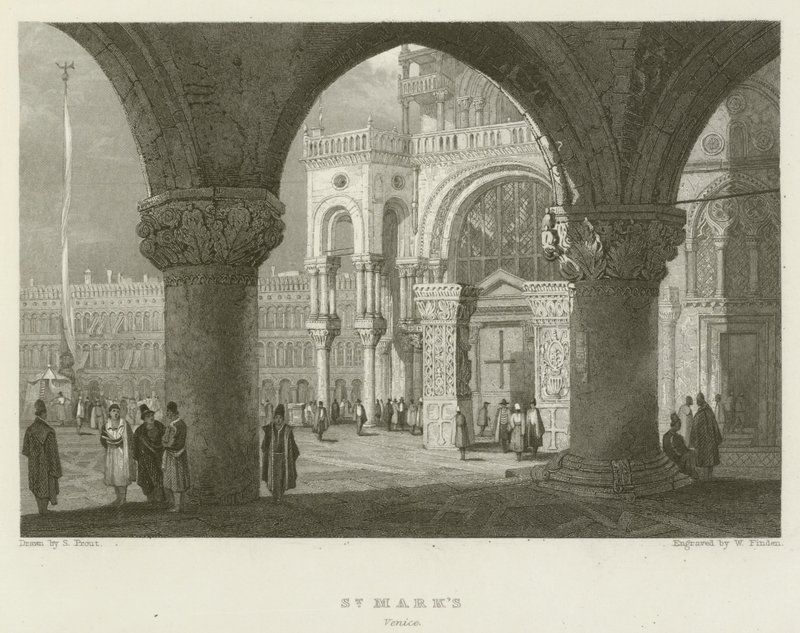 San Marco, Venetië door Samuel (after) Prout
