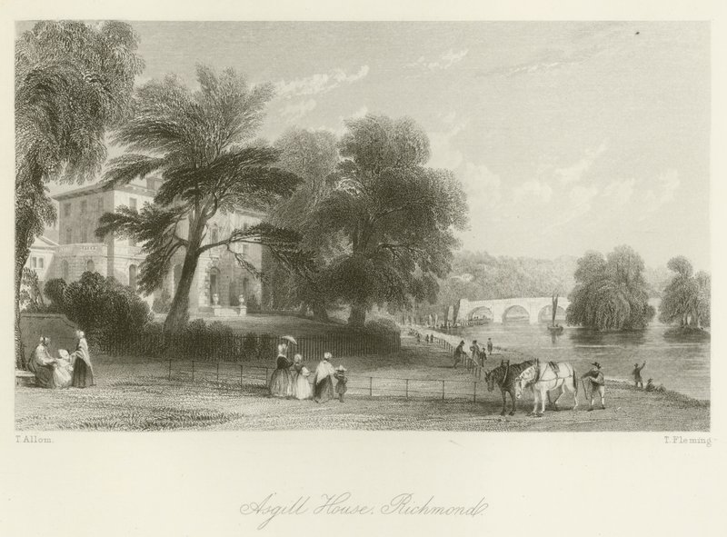Asgill Huis, Richmond door after Thomas Allom