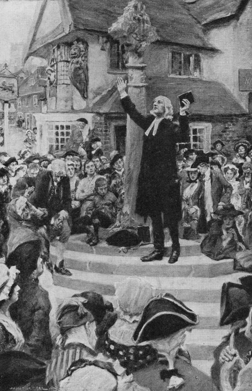 John Wesley predikend door after William Hatherell