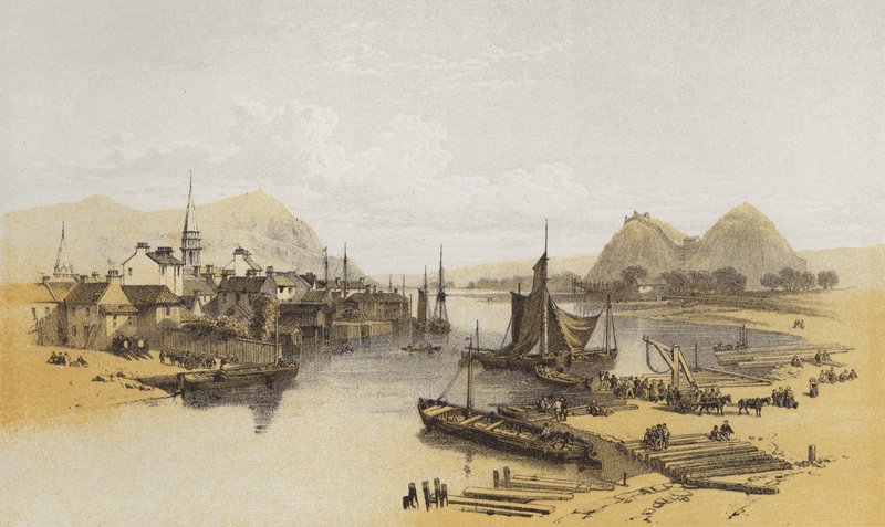 Dumbarton, vanaf de Leven door after William Leighton Leitch