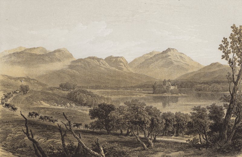 Kilchurn Kasteel door after William Leighton Leitch
